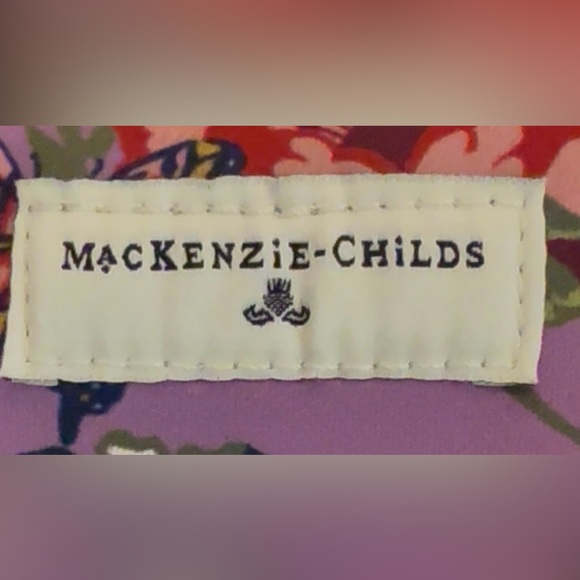 MacKenzie-Childs Paradise Neoprene Tote Bag Purple Floral - Picture 7 of 10